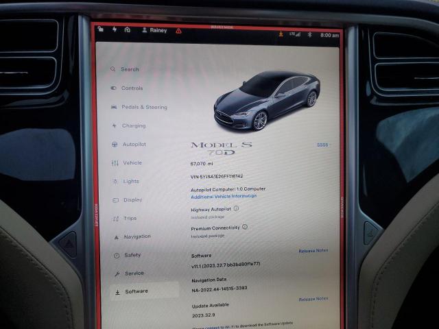 5YJSA1E26FF116142 - 2015 TESLA MODEL S Սև լուսանկար 9
