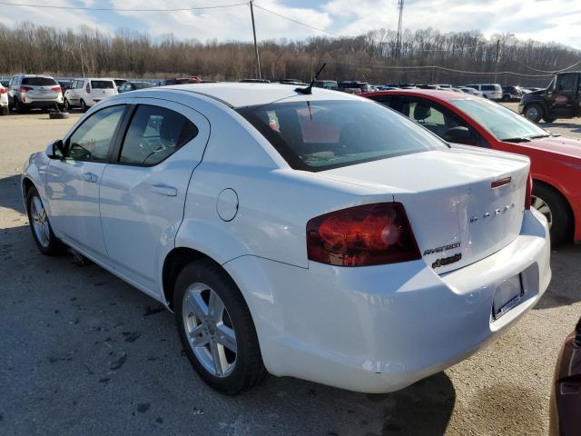 1C3CDZCB2CN213966 - 2012 DODGE AVENGER SXT WHITE photo 2