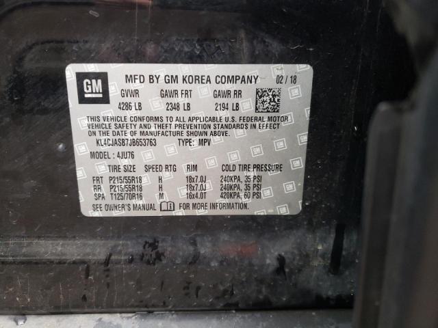 KL4CJASB7JB653763 - 2018 BUICK ENCORE PREFERRED Қара фото 13