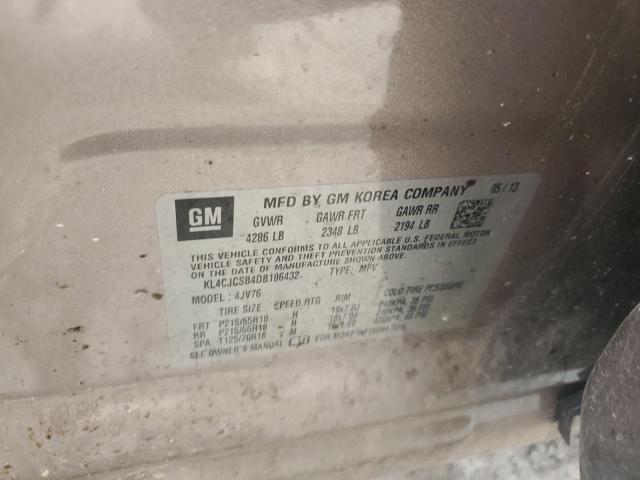 KL4CJCSB4DB186432 - 2013 BUICK ENCORE BROWN photo 13