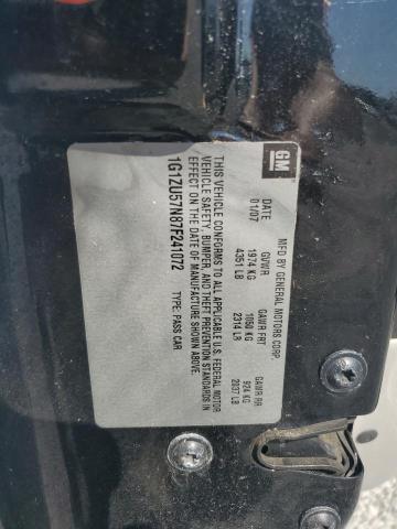 1G1ZU57N87F241072 - 2007 CHEVROLET MALIBU LTZ შავი ფოტო 12