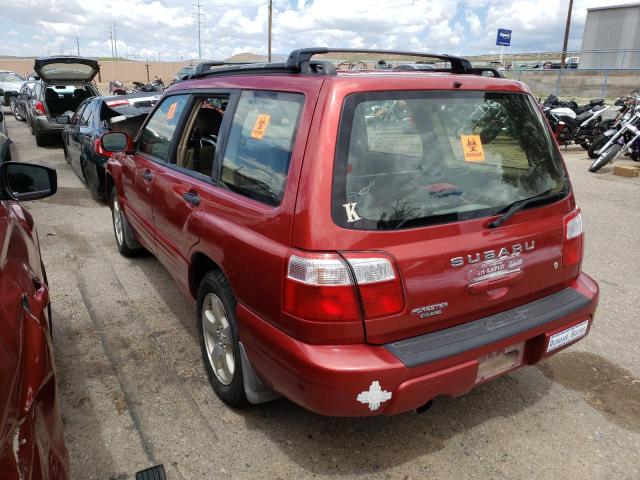 JF1SF656X2H738311 - 2002 SUBARU FORESTER S RED photo 3