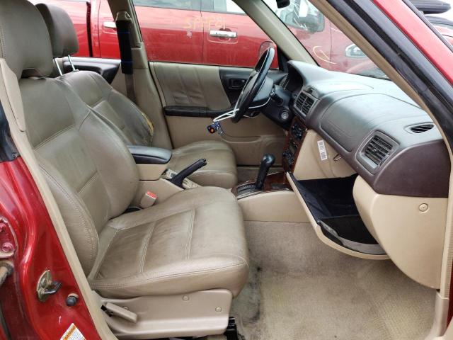 JF1SF656X2H738311 - 2002 SUBARU FORESTER S RED photo 5