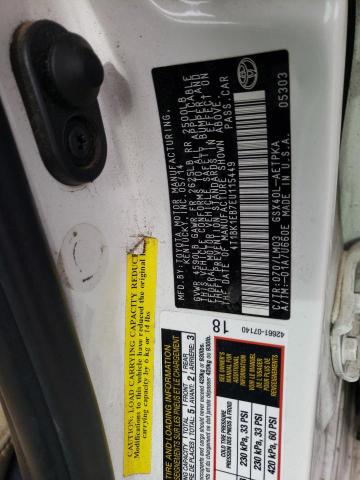 4T1BK1EB7EU115449 - 2014 TOYOTA AVALON BASE 白色 照片 12