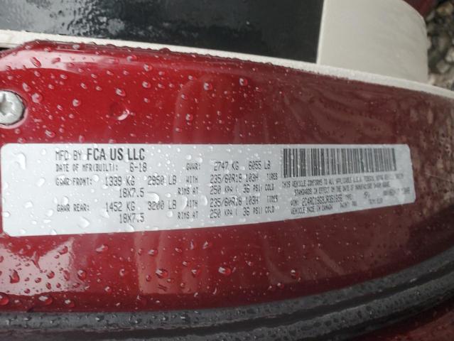 2C4RC1BG9JR351656 - 2018 CHRYSLER PACIFICA TOURING L მუქწითელი ფოტო 14