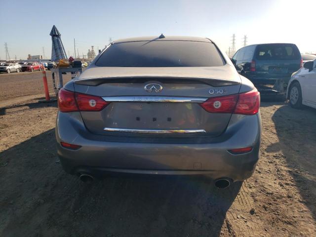 JN1BV7AP3FM331609 - 2015 INFINITI Q50 BASE GRAY photo 6