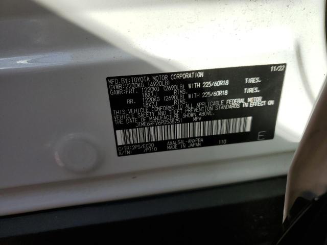 JTME6RFV6PD538751 - 2023 TOYOTA RAV4 XSE WHITE photo 12