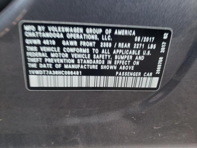 1VWDT7A36HC086481 - 2017 VOLKSWAGEN PASSAT R-LINE Graphit Foto 13