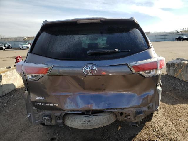 5TDZKRFHXGS165290 - 2016 TOYOTA HIGHLANDER LE BROWN photo 6