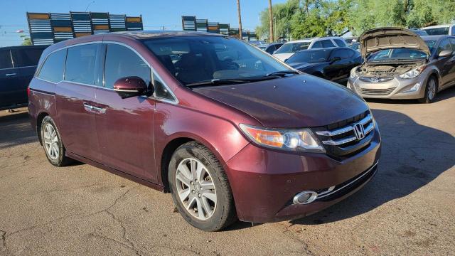 5FNRL5H98EB096581 - 2014 HONDA ODYSSEY TOURING BURGUNDY photo 1