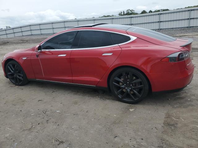 5YJSA1CP9DFP11708 - 2013 TESLA MODEL S RED photo 2