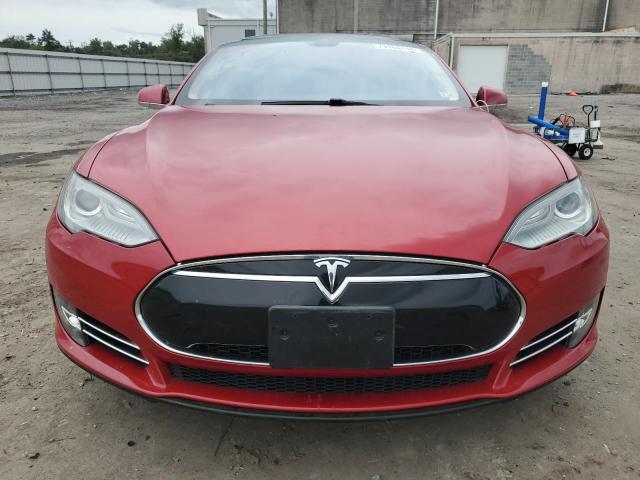 5YJSA1CP9DFP11708 - 2013 TESLA MODEL S RED photo 5