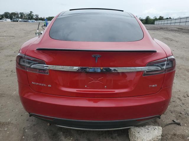 5YJSA1CP9DFP11708 - 2013 TESLA MODEL S RED photo 6