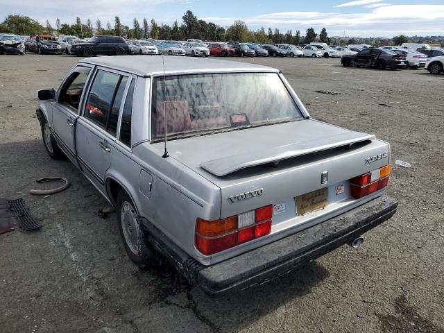 YV1FX8842H1185499 - 1987 VOLVO 740 GLE GRAY photo 2