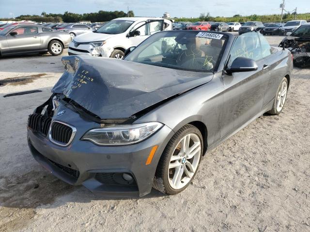 WBA2M9C35HV985799 - 2017 BMW 230XI GRAY photo 1