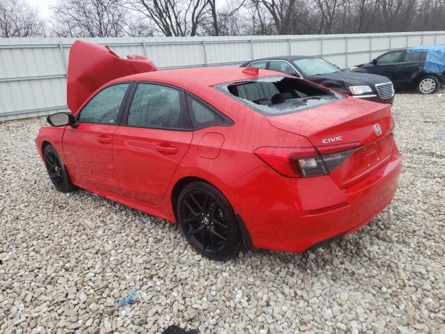 2HGFE2F55NH561440 - 2022 HONDA CIVIC SPORT 红色 照片 2