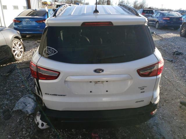 MAJ6P1UL8JC188935 - 2018 FORD ECOSPORT SE WHITE photo 6