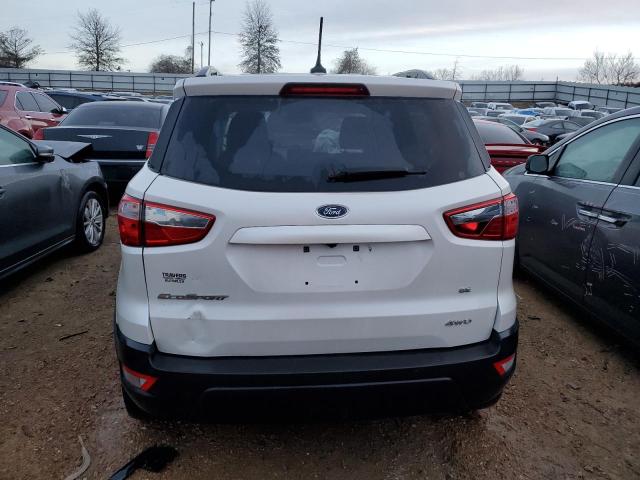 MAJ6P1UL5JC173065 - 2018 FORD ECOSPORT SE WHITE photo 6