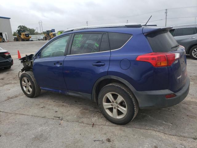 2T3WFREV1EW112455 - 2014 TOYOTA RAV4 XLE BLUE photo 2