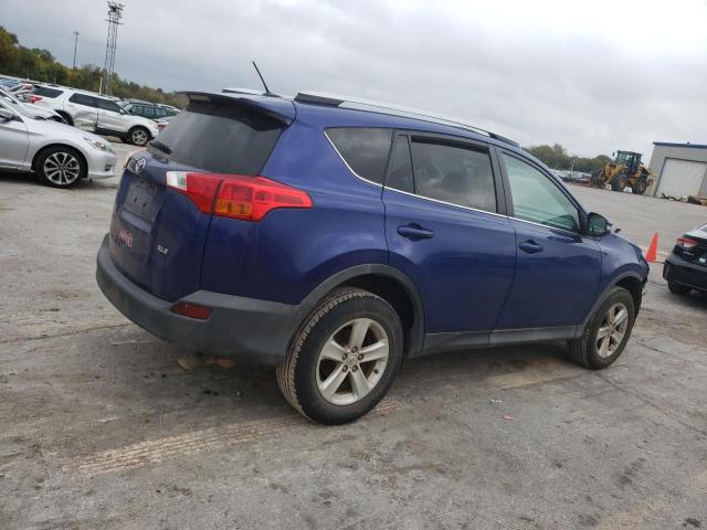 2T3WFREV1EW112455 - 2014 TOYOTA RAV4 XLE BLUE photo 3