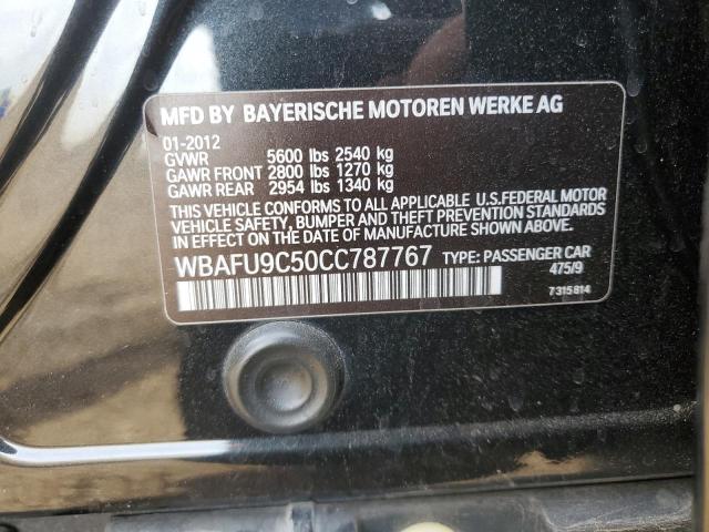 WBAFU9C50CC787767 - 2012 BMW 550 XI BLACK photo 12