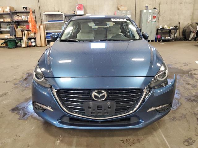 JM1BN1M36H1140306 - 2017 MAZDA 3 GRAND TOURING BLUE photo 5