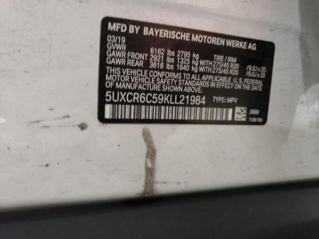 5UXCR6C59KLL21984 - 2019 BMW X5 XDRIVE40I 白色 照片 14