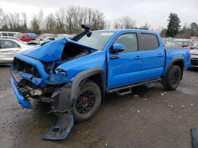 5TFCZ5AN3KX186153 - 2019 TOYOTA TACOMA DOUBLE CAB BLUE photo 1