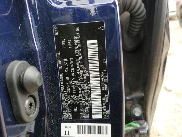 5TDGZRAH7NS546554 - 2022 TOYOTA HIGHLANDER XLE ლურჯი ფოტო 14