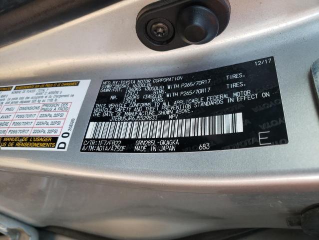 JTEBU5JR6J5529833 - 2018 TOYOTA 4RUNNER SR5/SR5 PREMIUM 银色 照片 12