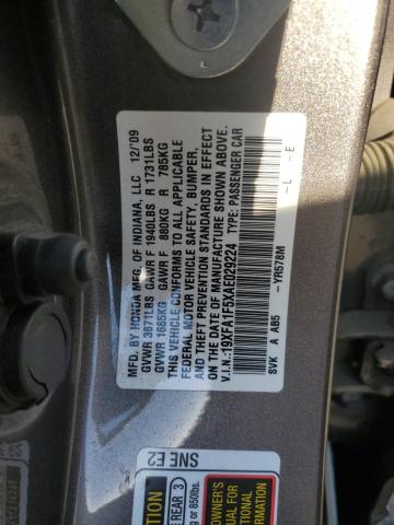 19XFA1F5XAE029224 - 2010 HONDA CIVIC LX CHARCOAL photo 13