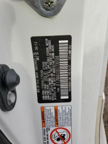 JF1ZNAA10D2706584 - 2013 TOYOTA SCION FR-S WHITE photo 12