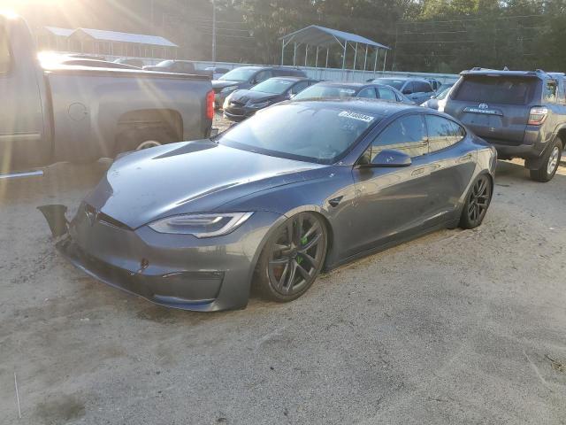 5YJSA1E56MF438853 - 2021 TESLA MODEL S GRAY photo 1