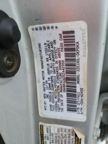 1NXBR32E05Z442359 - 2005 TOYOTA COROLLA CE SILVER photo 12