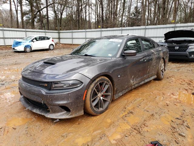 2C3CDXGJ0GH318283 - 2016 DODGE CHARGER R/T SCAT PACK GRAY photo 1