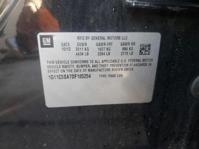 1G11C5SA7DF185254 - 2013 CHEVROLET MALIBU 1LT 黑色 照片 12