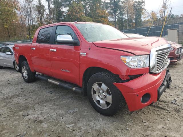 5TFHY5F18BX202474 - 2011 TOYOTA TUNDRA CREWMAX LIMITED RED photo 4