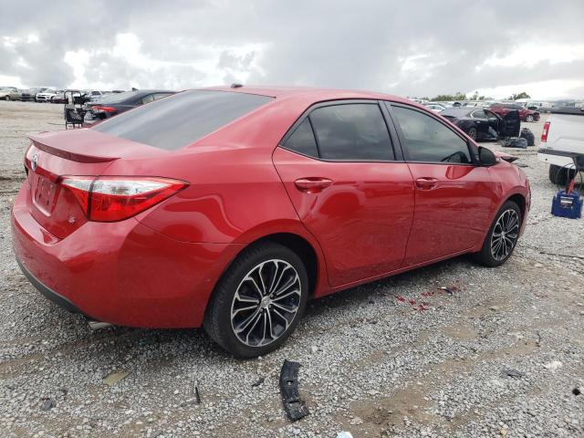 2T1BURHE3FC367359 - 2015 TOYOTA COROLLA L RED photo 3