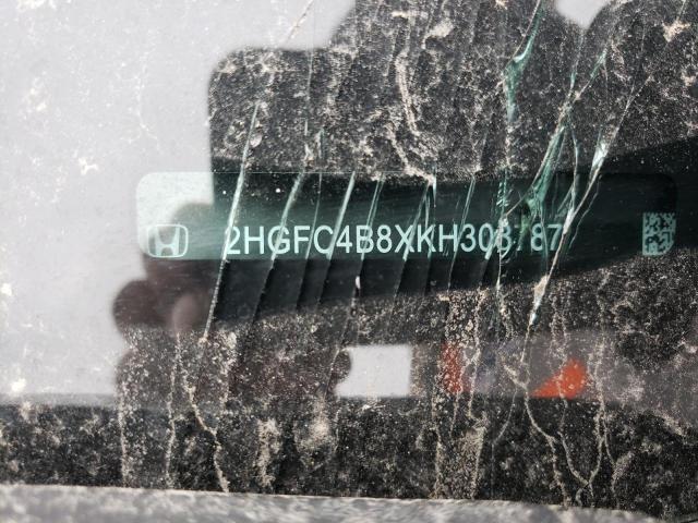 2HGFC4B8XKH308787 - 2019 HONDA CIVIC SPORT 银色 照片 12