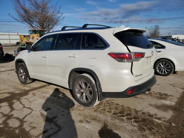 5TDJKRFH0FS117521 - 2015 TOYOTA HIGHLANDER XLE WHITE photo 2