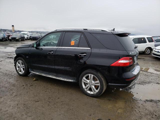 4JGDA5HB9CA021800 - 2012 MERCEDES-BENZ ML 350 4MATIC BLACK photo 2