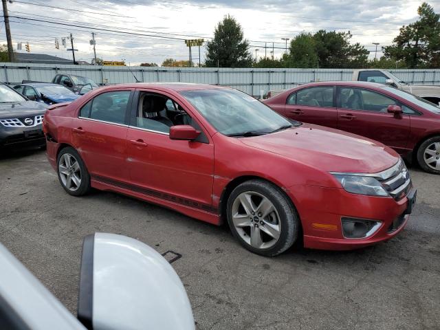 3FAHP0KC9BR232272 - 2011 FORD FUSION SPORT RED photo 4