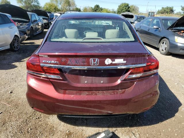 19XFB2F54DE061285 - 2013 HONDA CIVIC LX MAROON photo 6