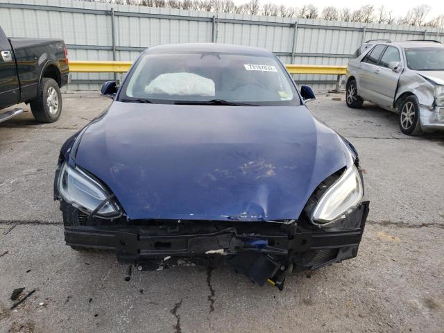 5YJSA1E20HF198355 - 2017 TESLA MODEL S Կապույտ լուսանկար 5