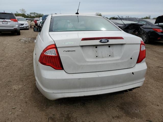 3FAHP0GA5BR293237 - 2011 FORD FUSION S WHITE photo 6