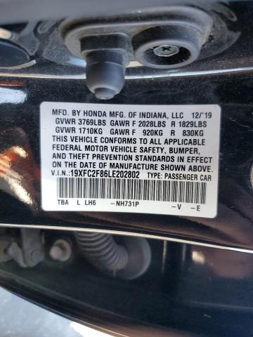 19XFC2F86LE202802 - 2020 HONDA CIVIC SPORT 黑色 照片 12