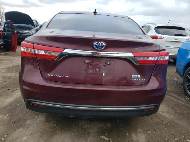 4T1BD1EB2FU044012 - 2015 TOYOTA AVALON HYBRID BURGUNDY photo 6