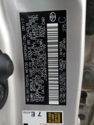 JTDKARFP6H3047199 - 2017 TOYOTA PRIUS PRIM Qəhvəyi foto 13