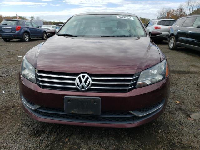 1VWBP7A38CC020485 - 2012 VOLKSWAGEN PASSAT SE BURGUNDY photo 5