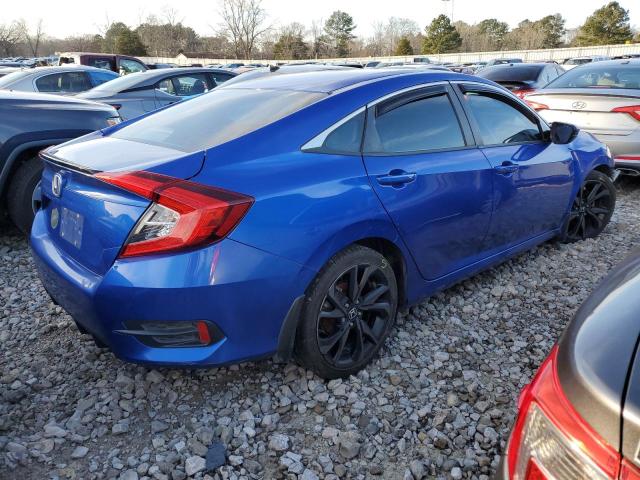 19XFC2F81KE038115 - 2019 HONDA CIVIC SPORT BLUE photo 3